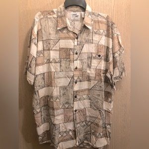 🖤Ringo sport, Retro Vintage shirt for men Rare plaid print size M